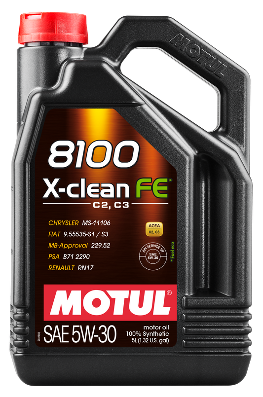 Motul 8100 X-CLEAN FE 5W-30 Engine Oil – 5 Litre