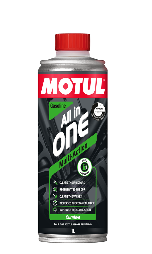 Motul All in One Gasoline – 1 Litre Fuel System Cleaner