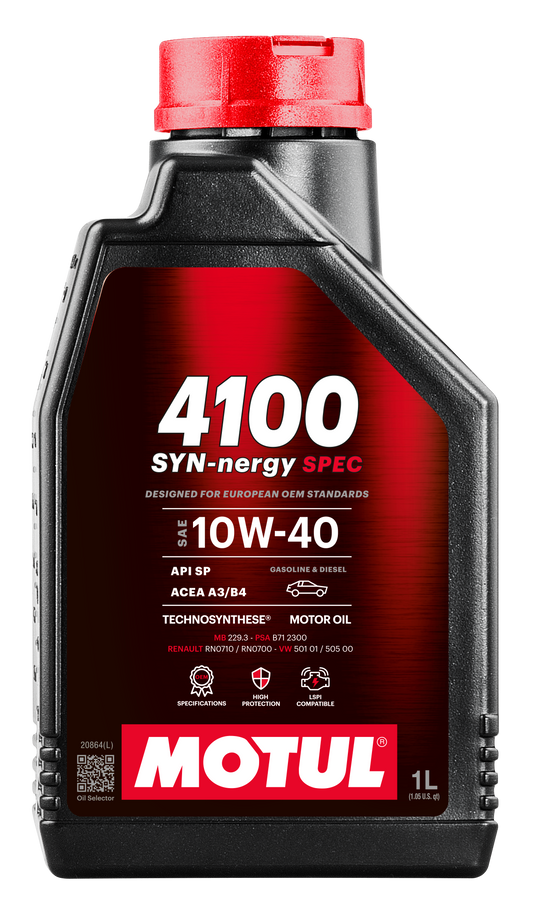 Motul 4100 SYN-nergy SPEC 10W-40 Engine Oil – 1 Litre