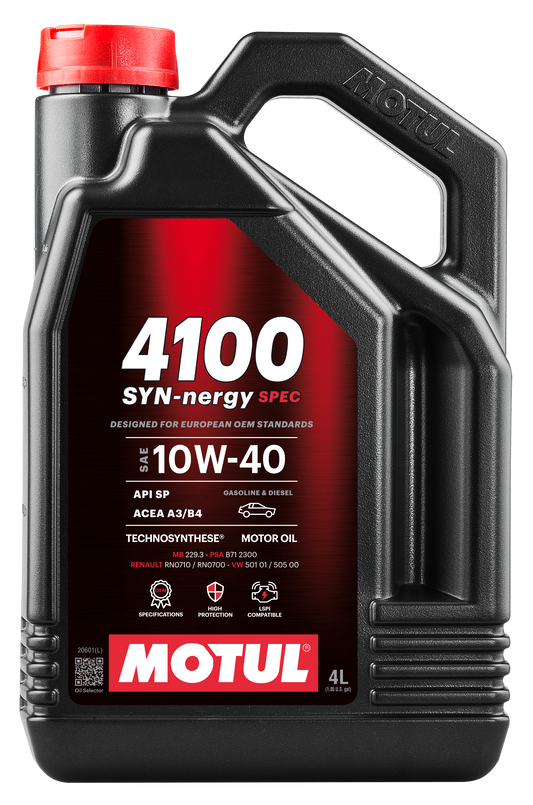 Motul 4100 SYN-nergy 10W-40 Semi-Synthetic Engine Oil 4L