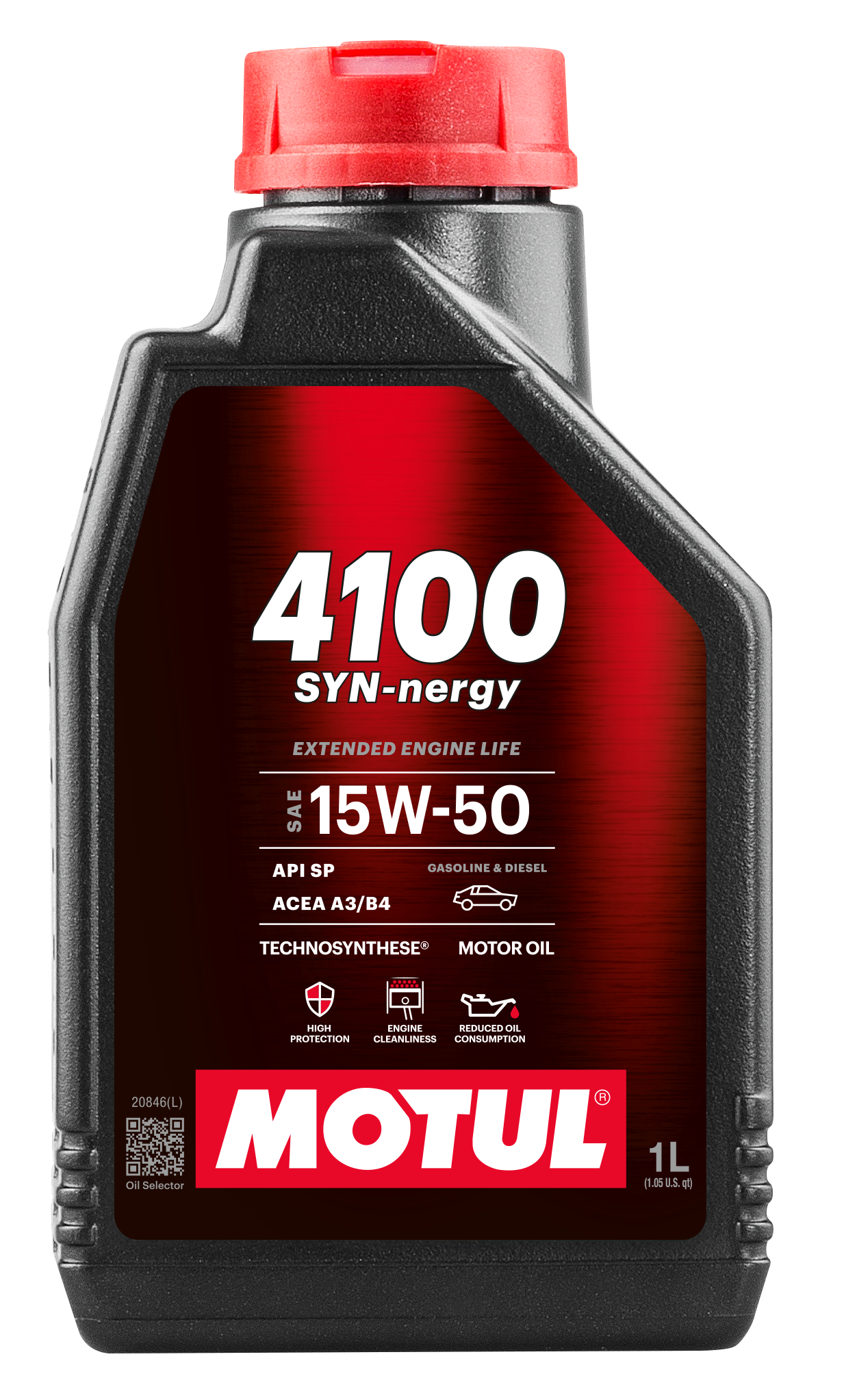 Motul 4100 SYN-nergy 15W-50 Synthetic Engine Oil 1L