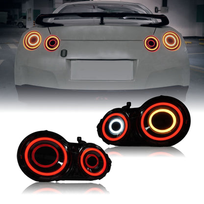 PrismBeam 08-23 Nissan GTR R35 LED Tail Lights Set Smoked