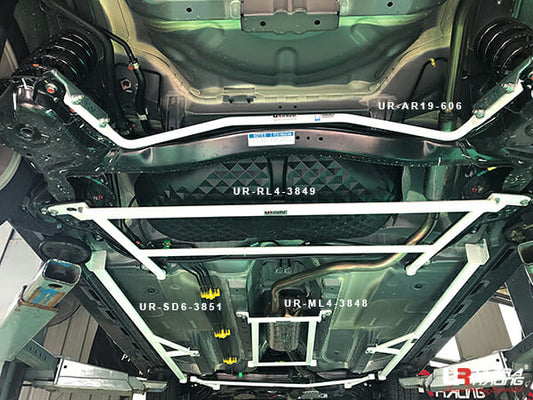 Ultra Racing 4-Point Mid Lower Brace for Perodua Myvi M800