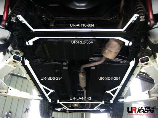 Ultra Racing 2-Point Rear Lower Bar for Perodua Myvi 05-17