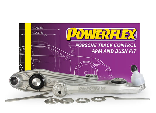 Powerflex Adjustable Front Track Control Arms with Bushes for Porsche 911 997 & 991, Boxster & Cayman