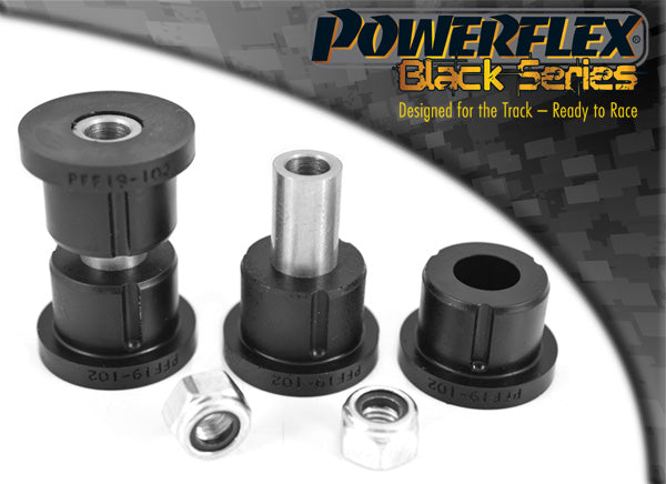 Powerflex Front Inner Track Control Arm Bushes (M10 Bolt) for Ford Escort Mk3 / Mk4 & Orion Mk1 / Mk2, Escort RS Turbo Series 1, Fiesta Mk1 / Mk2, Sierra & Sapphire, Sierra XR4i / XR4x4 - Black Series