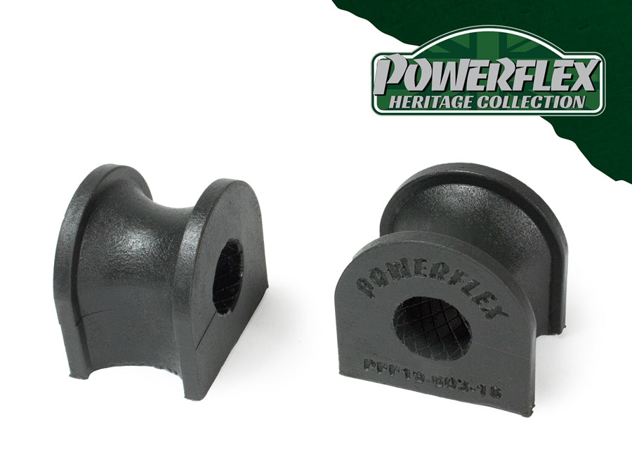 Powerflex Front Anti Roll Bar Bushes 16mm for Ford Escort Mk5 / Mk6 / Mk7 & Orion Mk3, Escort RS2000 4x4, Fiesta Mk3, Fiesta Mk4 / Mk5, Puma (1997-2001), Ka (1996-2008) - Heritage Collection