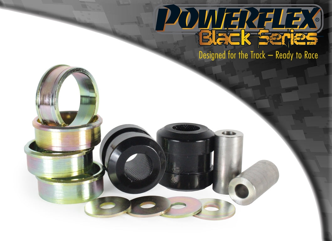 Powerflex Front Lower Track Control Arm Inner Bushes for Jaguar XJ (X350 / X358), XJ (X351), XK / XKR (X150), S-Type incl. R (2002 on), XF / XFR (X250) - Black Series