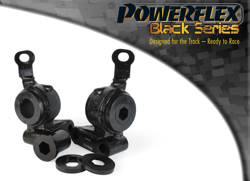 Powerflex Front Wishbone Rear Bushes & Brackets for Mini R55 Clubman, R56 / R57, R58 Coupe, R59 Roadster - Black Series
