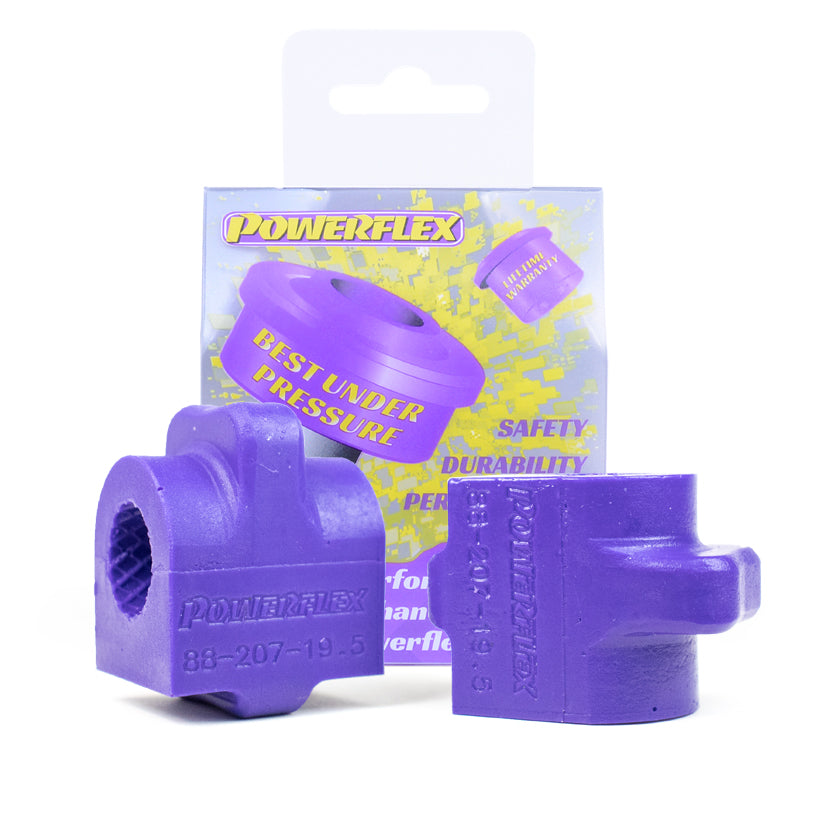 Powerflex Front Anti Roll Bar Bushes 19.5mm (Later, Shaped Bracket) for Volvo 240, 260
