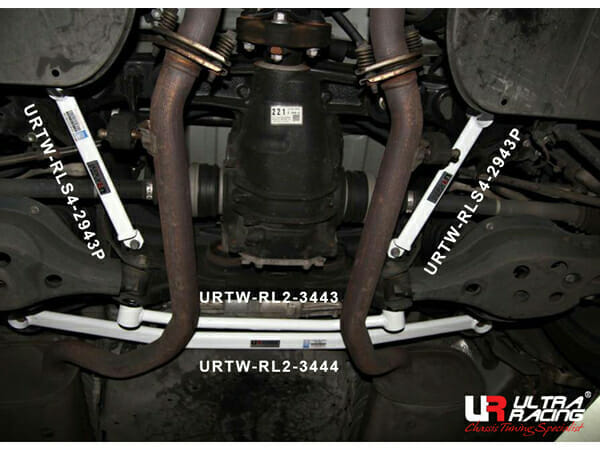 Ultra Racing Lexus GS 200T (L10) 2.0T 11-20/GS 250 2.5 11-20/GS 300 3.0 11-20/GS 350/450H 3.5 11-20 2WD UltraRacing 2-Point Rear Lower Bar (3443) URTW-RL2-3443