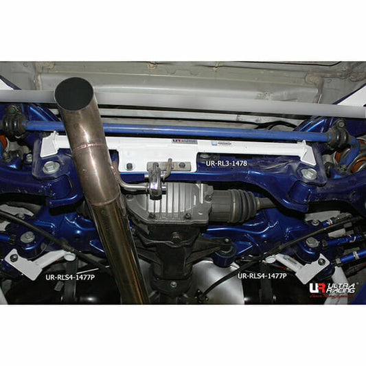 Ultra Racing 4-Point Rear Lower Bar for Hyundai Genesis/Rohens 09-16 2