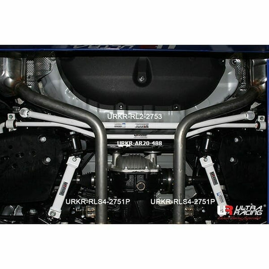 Ultra Racing 2-Point Rear Lower Bar for Hyundai Genesis 15-16 3.8 V6 4