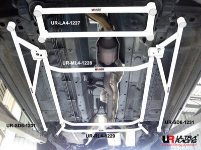 Ultra Racing Nissan X-Trail Gen 2 Side Lower Brace | 6-Point Bracing