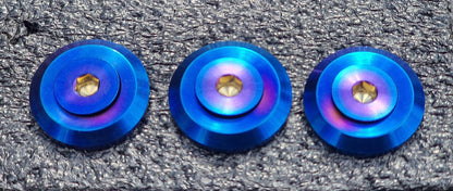 Grade 5 Titanium M6 Countersunk Washer & Bolt - Burnt Blue / Purple