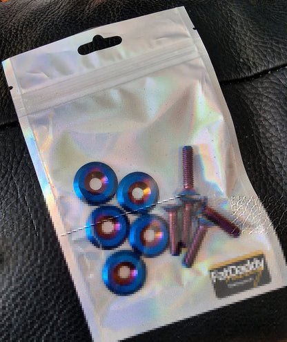 Grade 5 Titanium M6 Countersunk Washer & Bolt Kit - 20 Piece