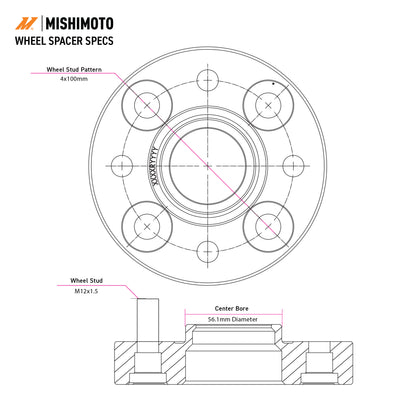 Mishimoto Wheel Spacers 5x100 45mm for Subaru BRZ & Impreza