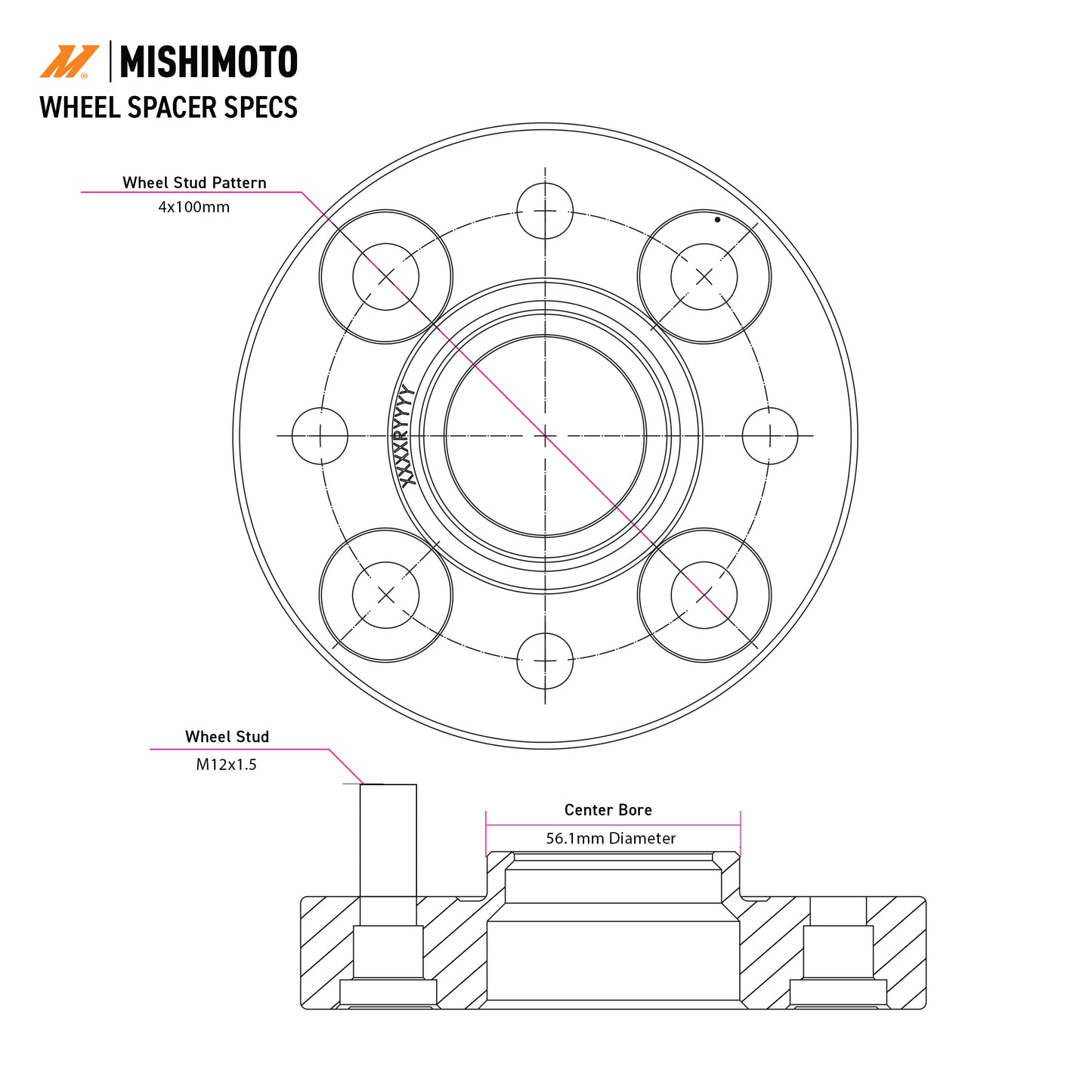 Mishimoto Wheel Spacers 5x100 30mm for Subaru BRZ & Impreza