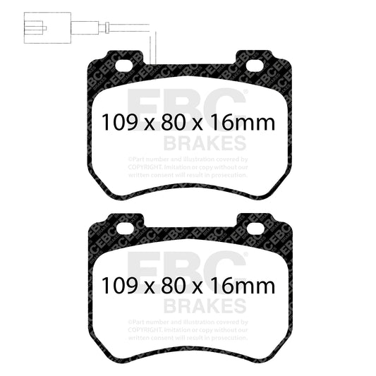 EBC Ultimax OE Replacement Brake Pad Set (DPX2074) Image 2
