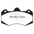EBC Redstuff 3000 Series Sport Brake Pad Set (DP3042C) Image 1