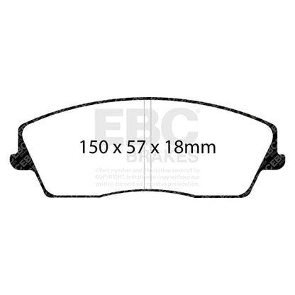 EBC Redstuff 3000 Series Sport Brake Pad Set (DP31723C) Image 1