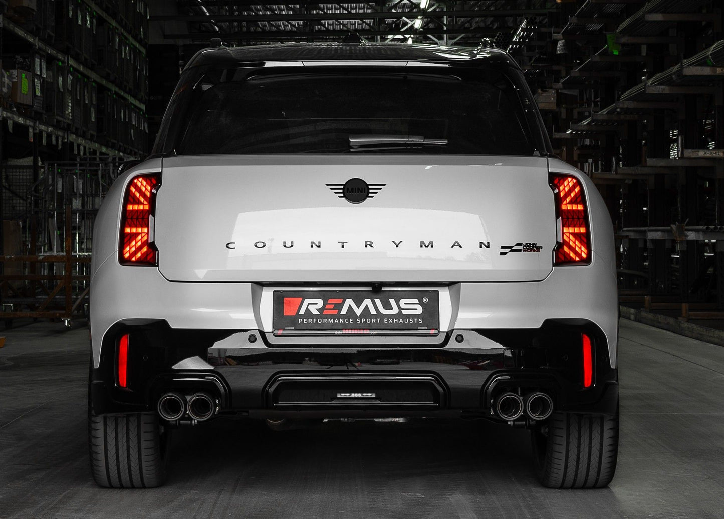 Sportexhaust for Mini John Cooper Works / Countryman U25 Resonated + Racing + Sport Exhaust | 4x 84mm Chrome Rolled Edge Tips