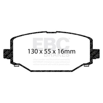 EBC Ultimax OE Replacement Brake Pad Set (DP1889) Image 2