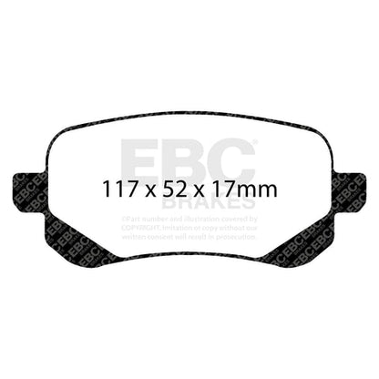 EBC Yellowstuff 4000 Series Street and Track Brake Pad Set (DP41840R) Image 2