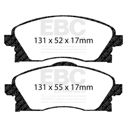 EBC Greenstuff 2000 Series Sport Brake Pad Set (DP21341) Image 1