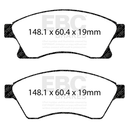 EBC Greenstuff 2000 Series Sport Brake Pad Set (DP22065) Image 1