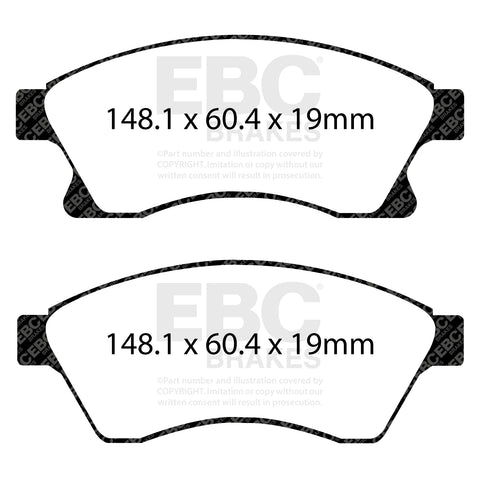 EBC Greenstuff 2000 Series Sport Brake Pad Set (DP22065) Image 1