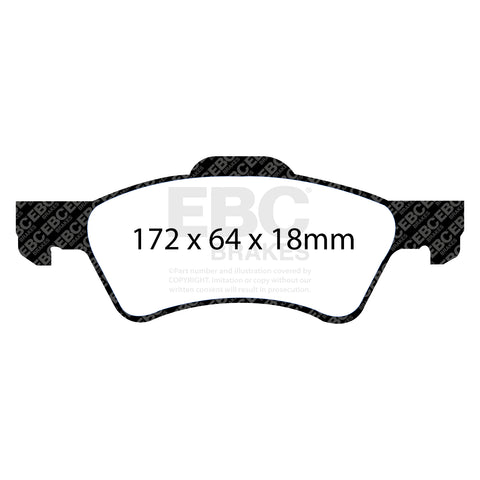 EBC Greenstuff 6000 Series Truck and SUV Brake Pad Set (DP61613) Image 2