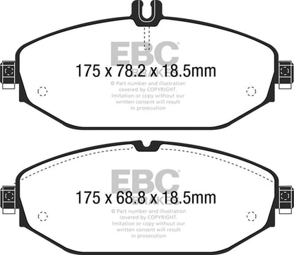 EBC Greenstuff 2000 Series Sport Brake Pad Set (DP22214) Image 1