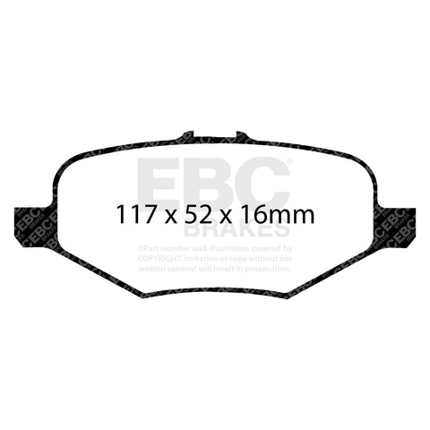 EBC Greenstuff 2000 Series Sport Brake Pad Set (DP21887) Image 1