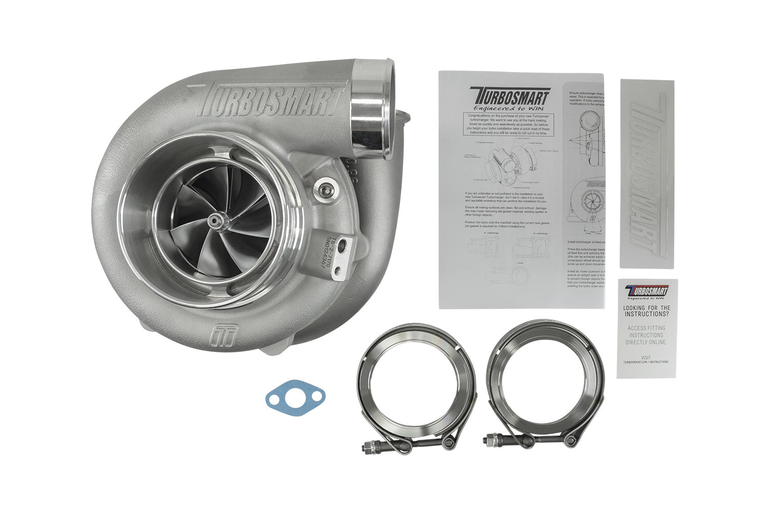 Turbosmart Turbosmart TS-2 Turbocharger (Water Cooled) 7170 V-Band 0.96AR Externally Wastegated – Image 4
