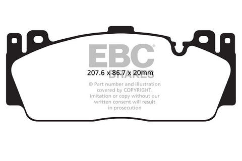 EBC Racing RP-X Track and Race Brake Pads (DP82148RPX) Image 2