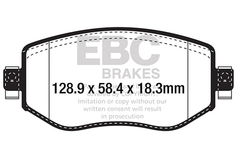 EBC Greenstuff 2000 Series Sport Brake Pad Set (DP22309) Image 1