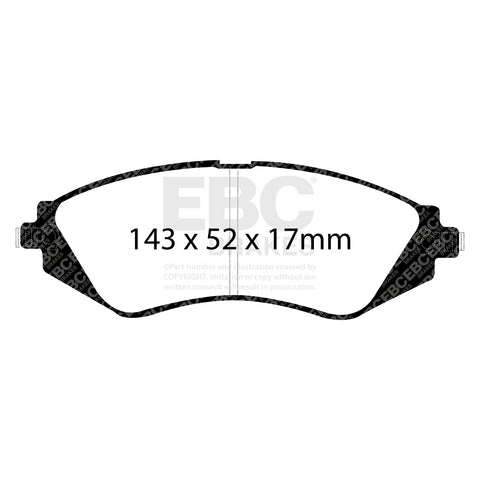 EBC Greenstuff 2000 Series Sport Brake Pad Set (DP21196) Image 3