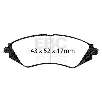 EBC Greenstuff 2000 Series Sport Brake Pad Set (DP21196) Image 3