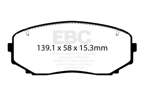 EBC Ultimax OE Replacement Brake Pad Set (DPX2463) Image 1