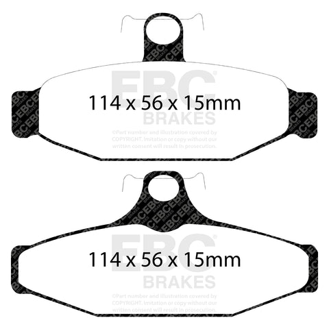 EBC Redstuff 3000 Series Sport Brake Pad Set (DP31165C) Image 1
