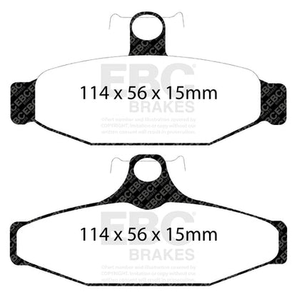 EBC Redstuff 3000 Series Sport Brake Pad Set (DP31165C) Image 1