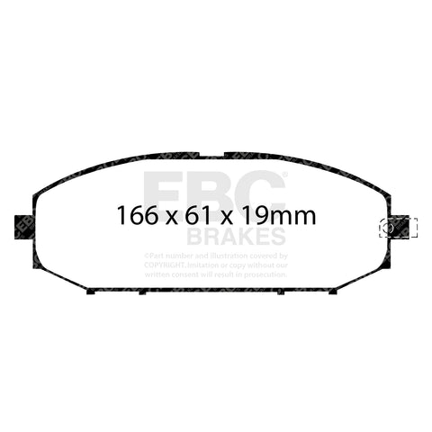 EBC Ultimax OE Replacement Brake Pad Set (DP1280) Image 3