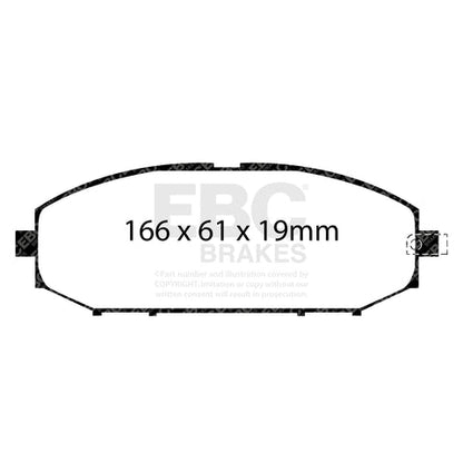 EBC Bluestuff NDX Trackday Brake Pad Set (DP51280NDX) Image 1