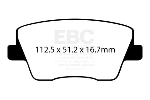 EBC Greenstuff 2000 Series Sport Brake Pad Set (DP22344) Image 1