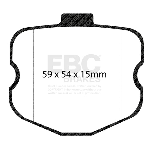 EBC Redstuff 3000 Series Sport Brake Pad Set (DP31771/2C) Image 2