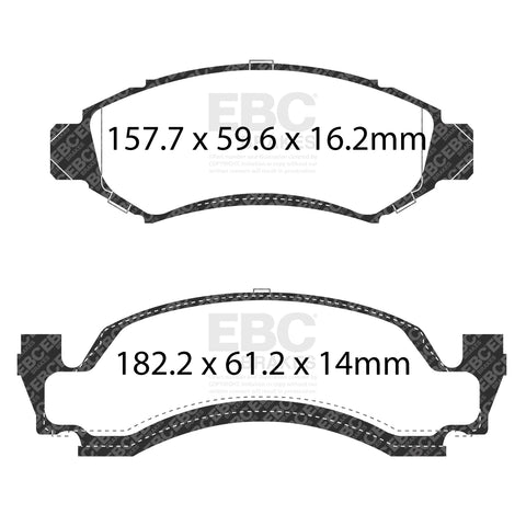 EBC Greenstuff 6000 Series Truck and SUV Brake Pad Set (DP61265) Image 4