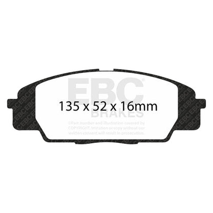 EBC Ultimax OE Replacement Brake Pad Set (DP1254) Image 2