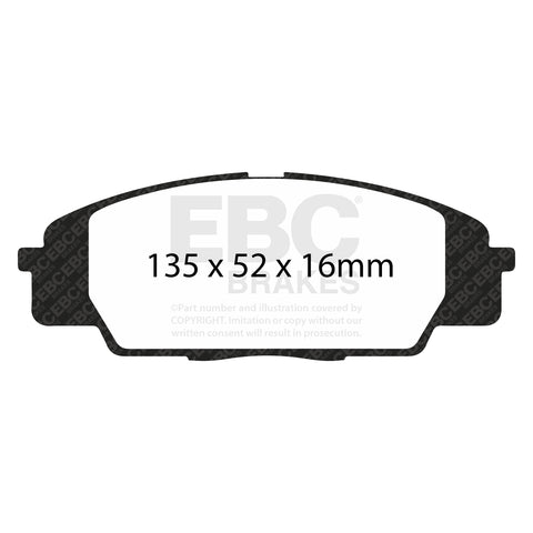 EBC Racing RP-1 Track and Race Brake Pads (DP81254RP1) Image 2
