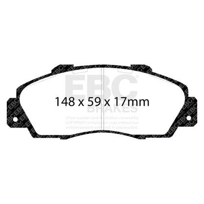 EBC Bluestuff NDX Trackday Brake Pad Set (DP5872NDX) Image 1